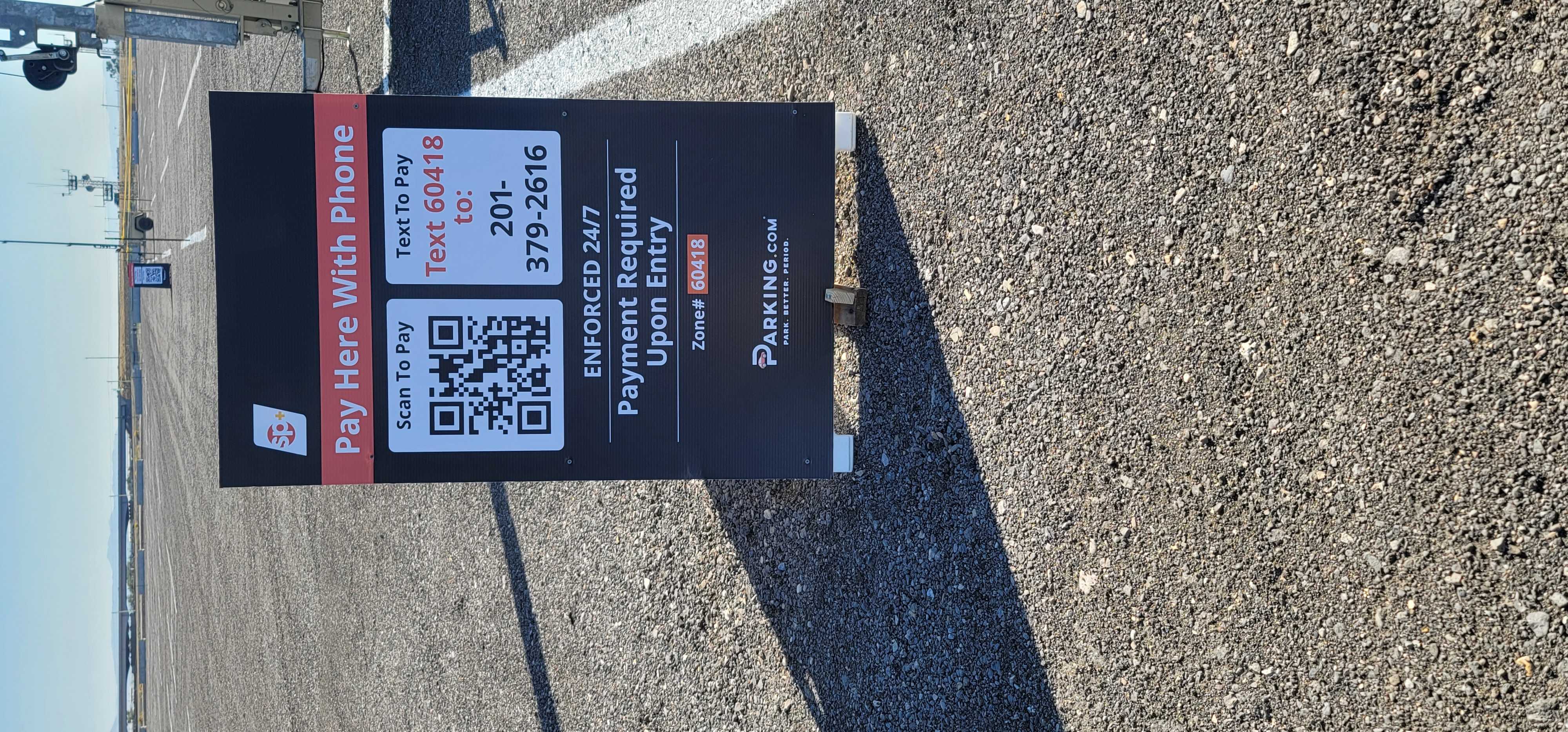 QR Sign in Holiday Lot